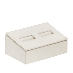Suede Double Ring Display Box - Custom Jewelry Packaging