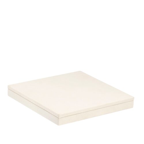Suede Small Square Jewelry Display Base – Custom Logo Branding Premium suede small square jewelry display base with custom logo branding for luxury retail presentation