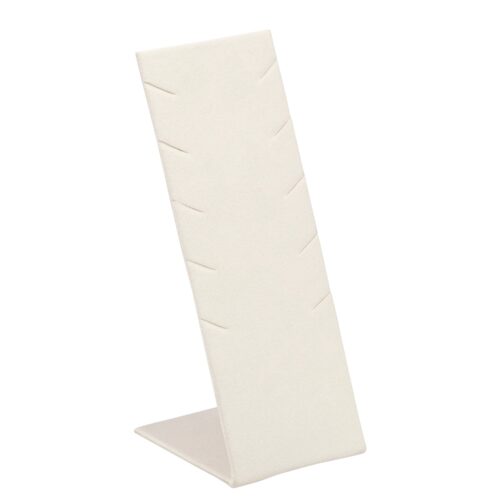 Custom Suede 5-Pendant Narrow Display Stand for Jewelry Retail Custom suede 5-pendant narrow display stand with velvet lining, ideal for jewelry boutique and retail presentation
