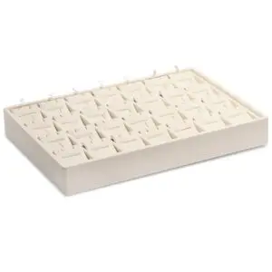 Premium Suede Stackable Jewelry Tray – 28-Slot Pendant u0026amp; Earring Display
