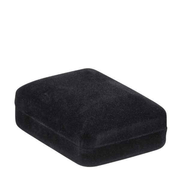 Velveteen pendant gift box with custom logo branding, protective foam interior, and luxury unboxing packaging