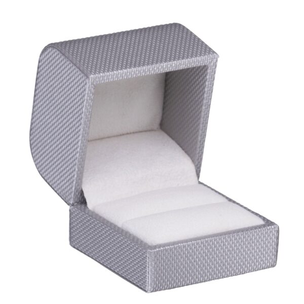 Weave Texture Custom Ring Box – Premium Contemporary Jewelry Packaging Premium weave texture ring box with contemporary design – custom jewelry packaging ready for brand logos