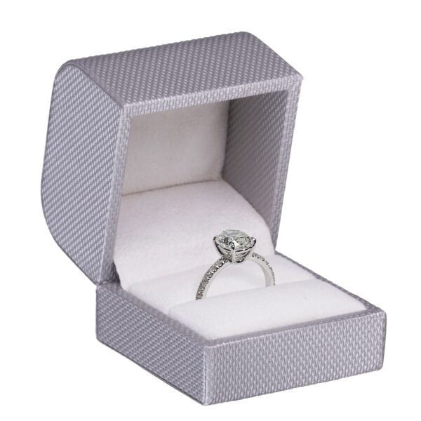Weave Texture Custom Ring Box – Premium Contemporary Jewelry Packaging Premium weave texture ring box with contemporary design – custom jewelry packaging ready for brand logos