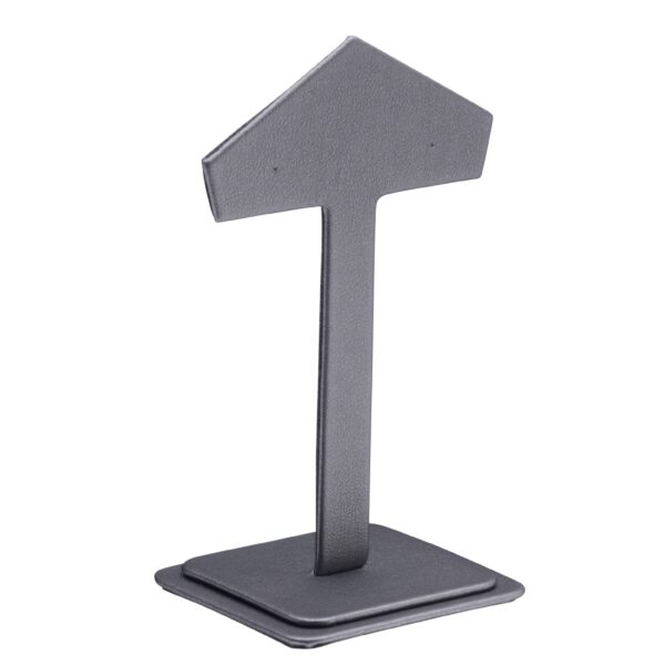 Leatherette earring display tree stand with angled design for jewelry retail and trade shows