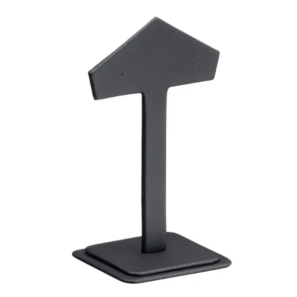 Leatherette earring display tree stand with angled design for jewelry retail and trade shows